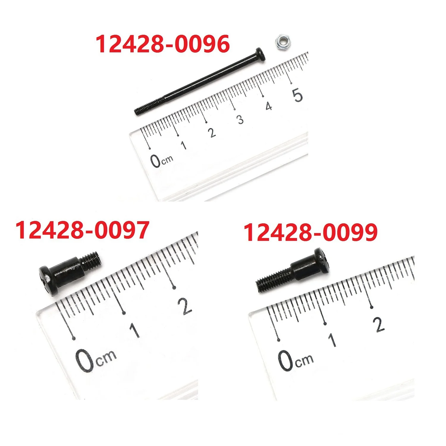 12428 Schroef Rc Auto Onderdelen Pan Kop Schroeven Voor Wltoys 12428 M3 12428-0099 Schroef, B