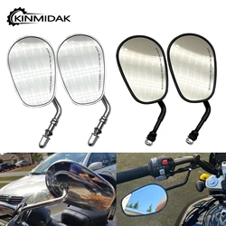 Motorcycle Rearview Side Mirror Black Chrome For Harley Dyna Sportster 883 1200 Softail Touring Electra Glide Ultra Street Glide