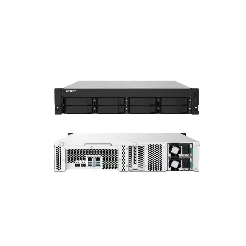 

QNAP Storage TS-832PXU-RP-4G-CN Четырехъядерный NAS для монтажа в стойку 1,7 ГГц 2U с 10 ГБE SFP+