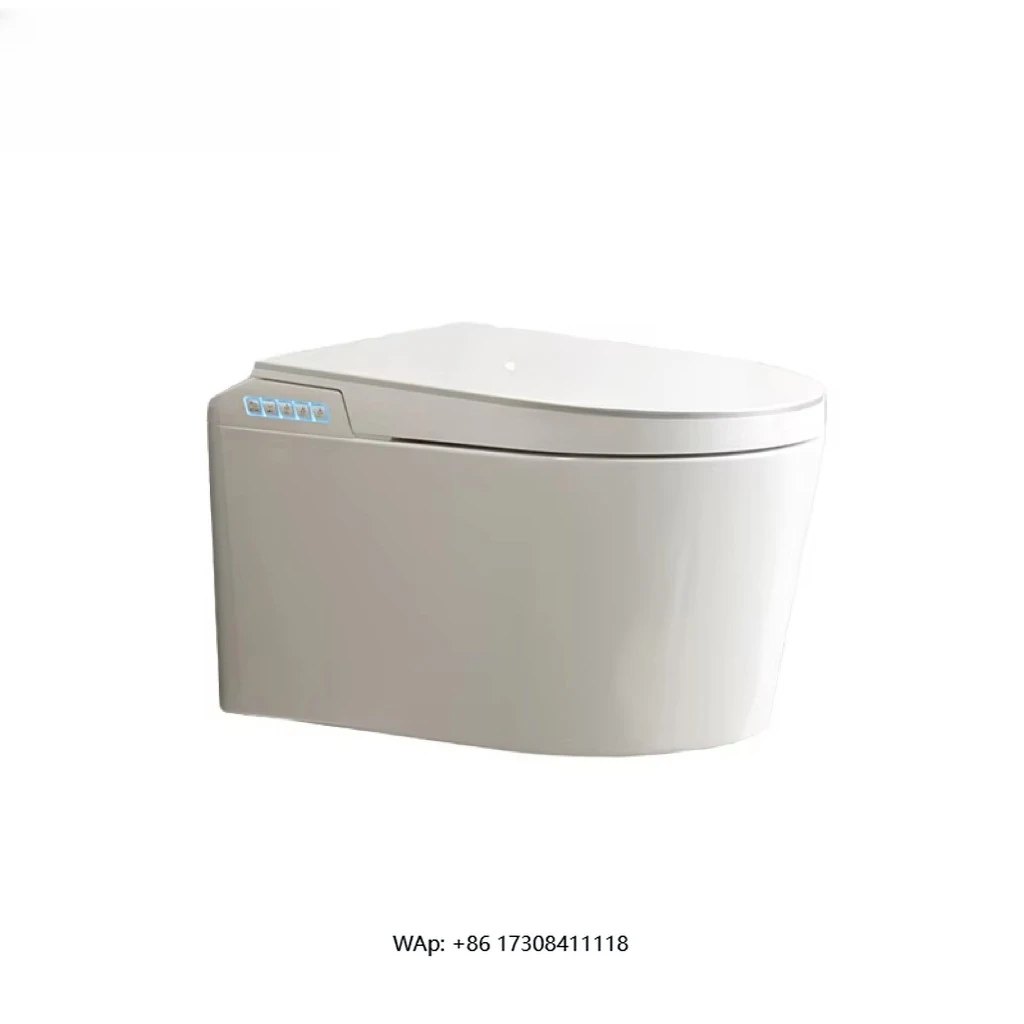 

Intelligent Wall-Mounted Toilet for Small Houses Automatic Water Tank-Free Suspension with S-Trap Drainage Elongated Bowl Shape