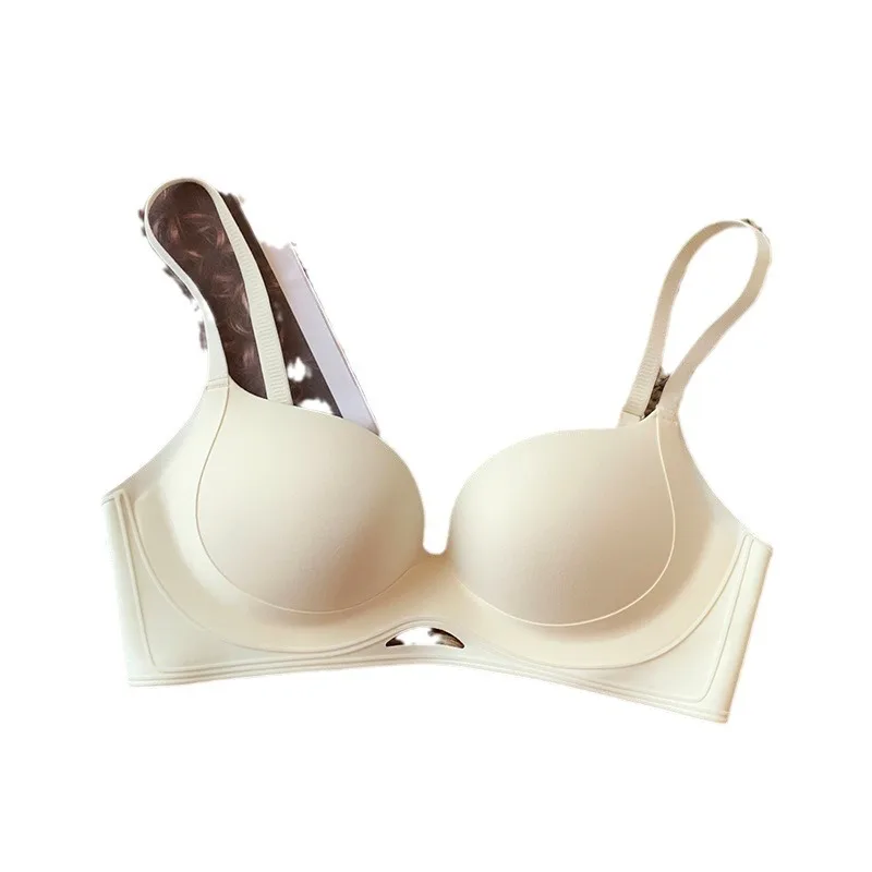 원활한 속옷 여성 리프팅 무선 탑 얇은 바닥 두꺼운 통기성 브래지어 여름