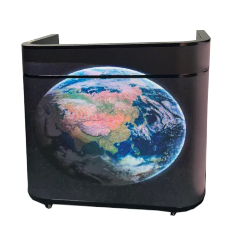 Custom Size Commercial LED Panel DJ Front Desk Shopping Mall Displays Flexible Video Wall Floor Stand Mount Remote Content Adobe