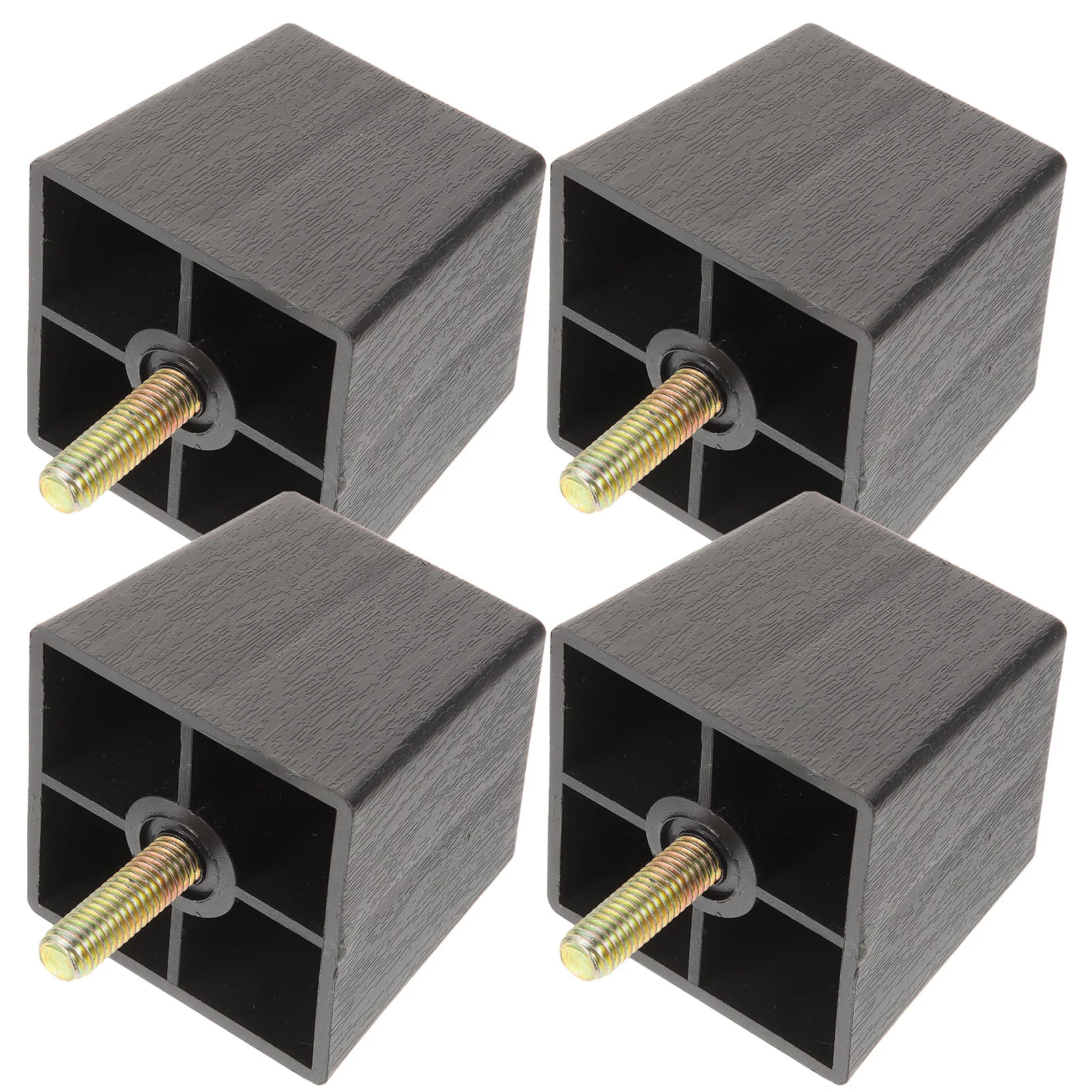 Pernas de plástico de borracha para sofás, Homem elevado, Fezes, Pernas de mesa ajustáveis, 4 pcs