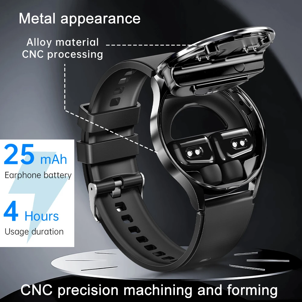 For HUAWEI 2024 X10 New 2 in 1 Smart Watch With Earbuds Smartwatch TWS Bluetooth Earphone Heart Rate Health Monitor Sports Clock