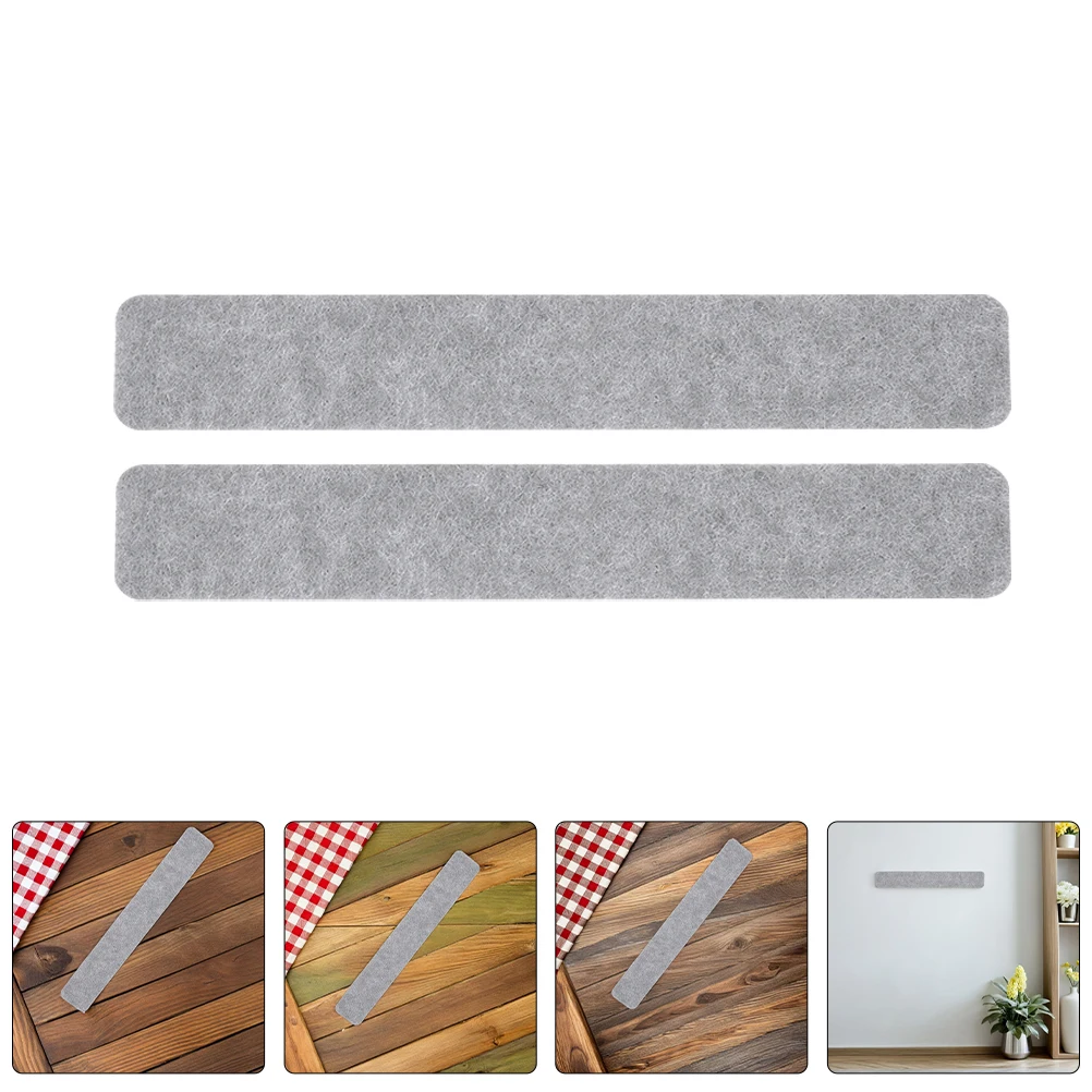 

6Pcs Felt Memo Board Strip Self-Adhesive Soft Gray Felt Bulletin Board for Wall Home Office Classroom Notes Photos