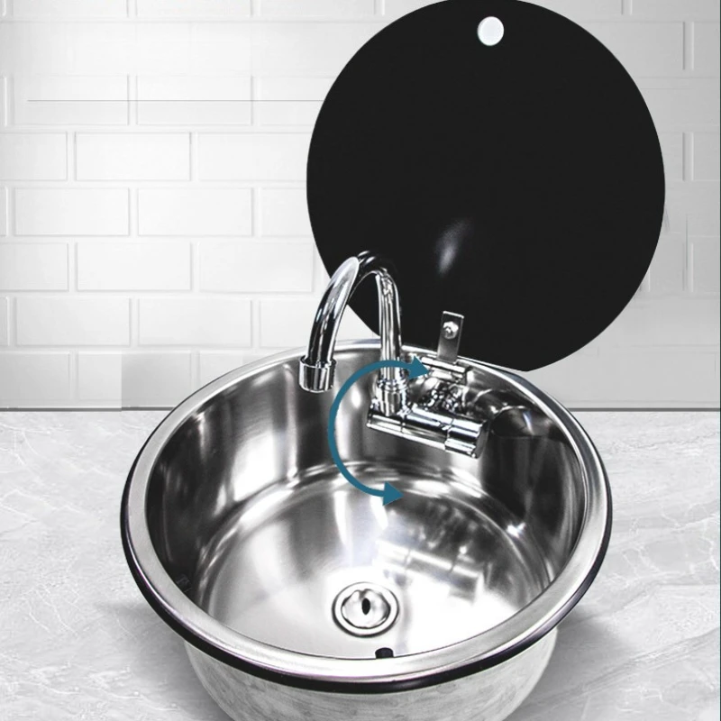 Foldable Flip-top Kitchen Sinks Stainless Steel Square Kitchen Sinks Wear-resistant Home Improvement Lavelli Da Cucina ZY40SC