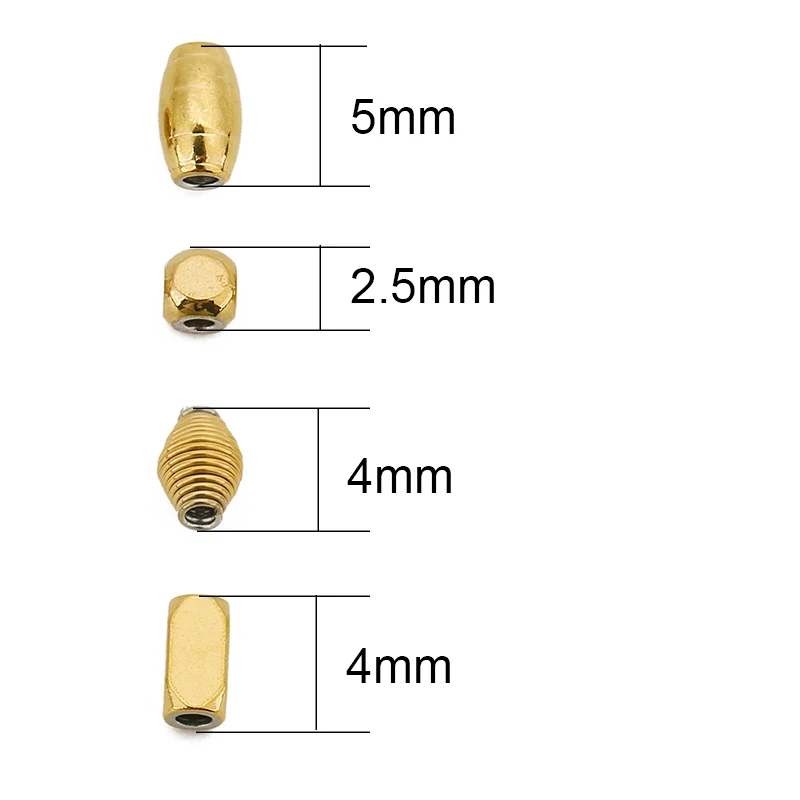 50pcs PVD Never Fade Stainless Steel Spacer Beads Loose Gold Color Square Beads Bulk Lot For Necklace Bracelet Jewelry Making