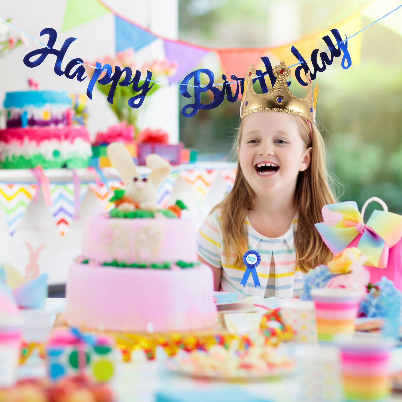 

1Set Birthday Party Decor Kit King Sash Crown Badge Banner Perfect Celebration Accessory for Special Moments