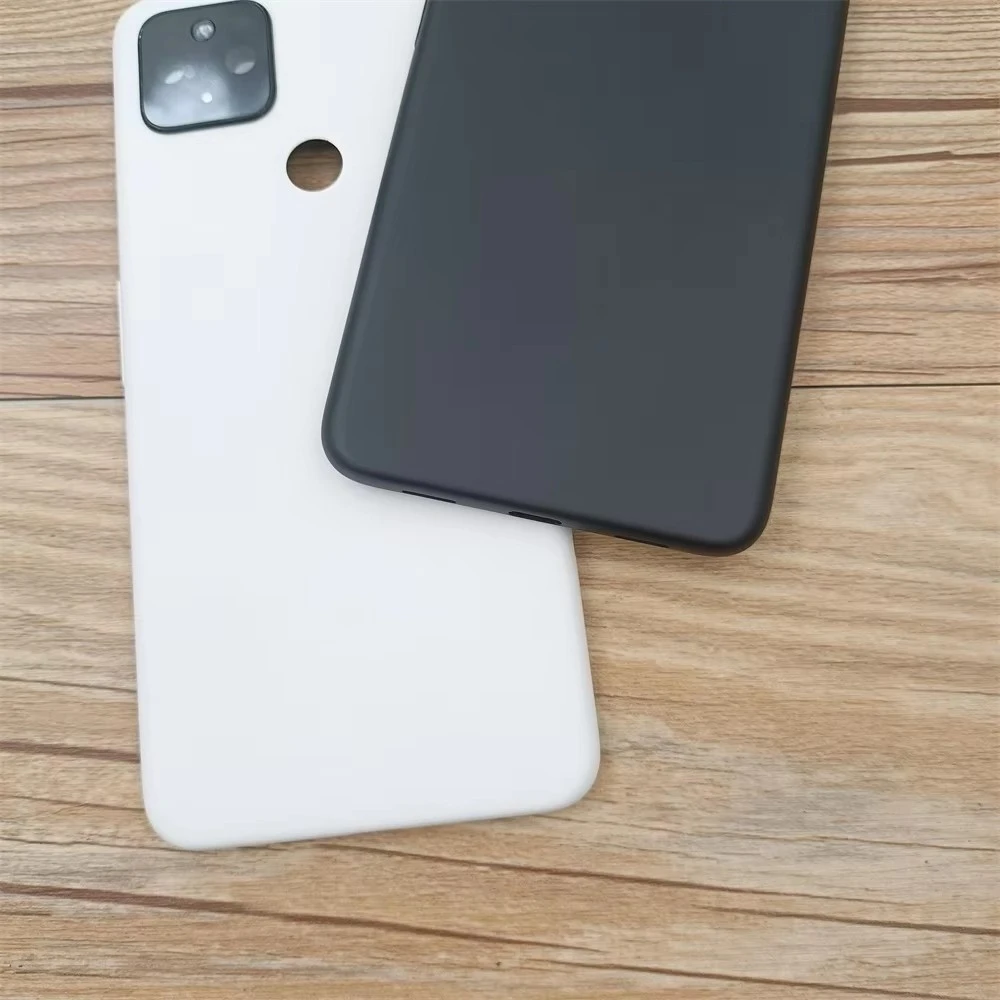 PC Battery Back Cover Rear Housing For Google Pixel 4A 5G With Camera Lens Frame Replacement Repair Spare Part Back Door Case