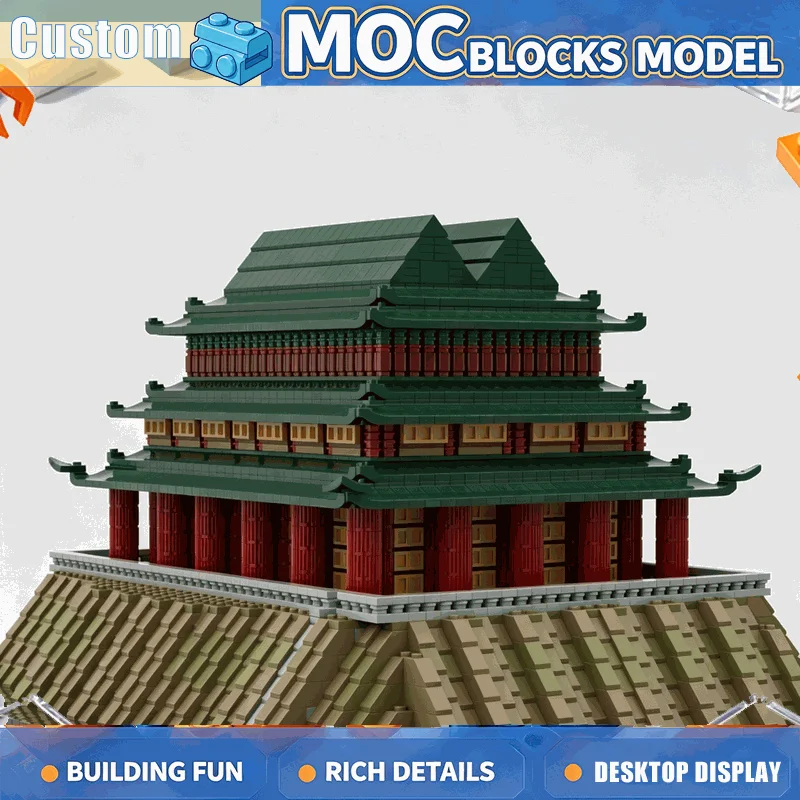 NEW 7453PCS MOC Oriental Palace Architecture Building Model Custom Puzzle DIY Creative Assembly Building Blocks Toy Gift Display