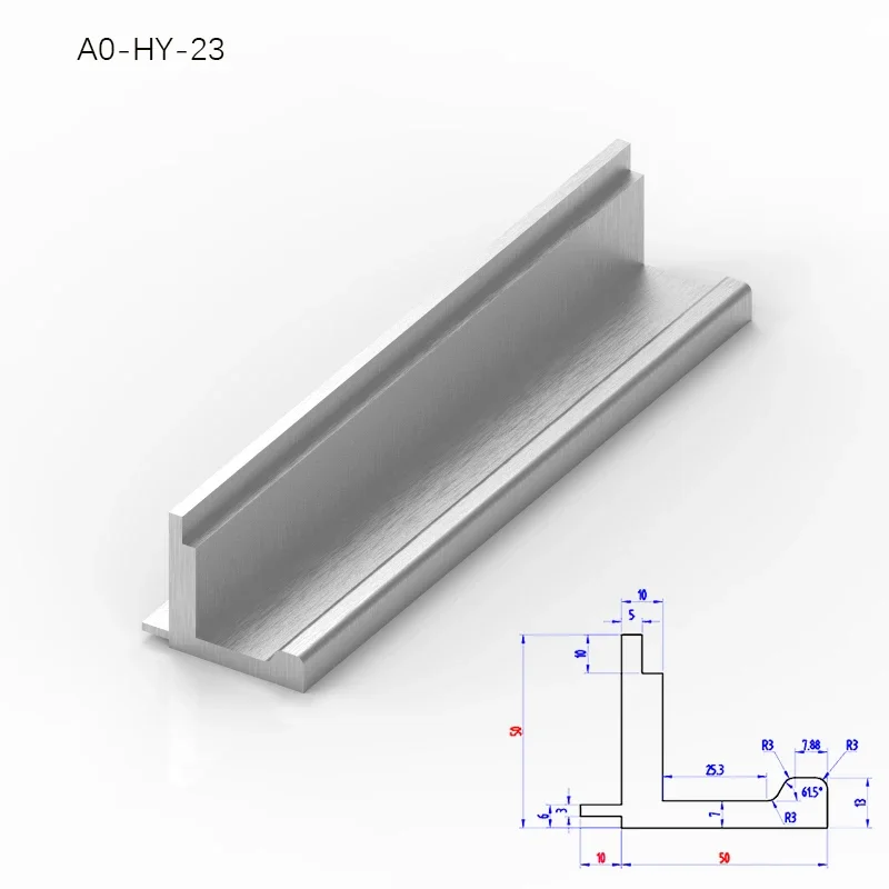 Aluminum Extrusion Profile 23 T-slot Heat Sink Handle Parts 6061 Industrial Equipment Metal Housing Amplifier Enclosure