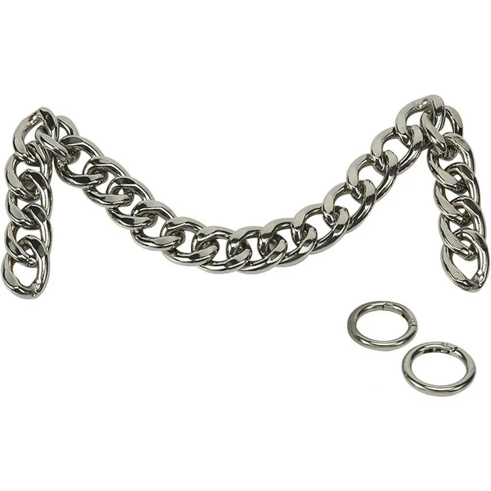 

DIY Heavy Chunky Aluminum Metal Purse Handle Bag Chain Charms Strap Replacement Handbag Accessories Decoration