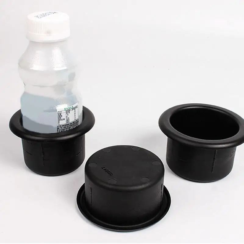 1pc Plastic Black Gray Cup Water Drink Holder Recessed Ashtray Mount Stand Universal Accessories For RV Car Marine Boat Trailer