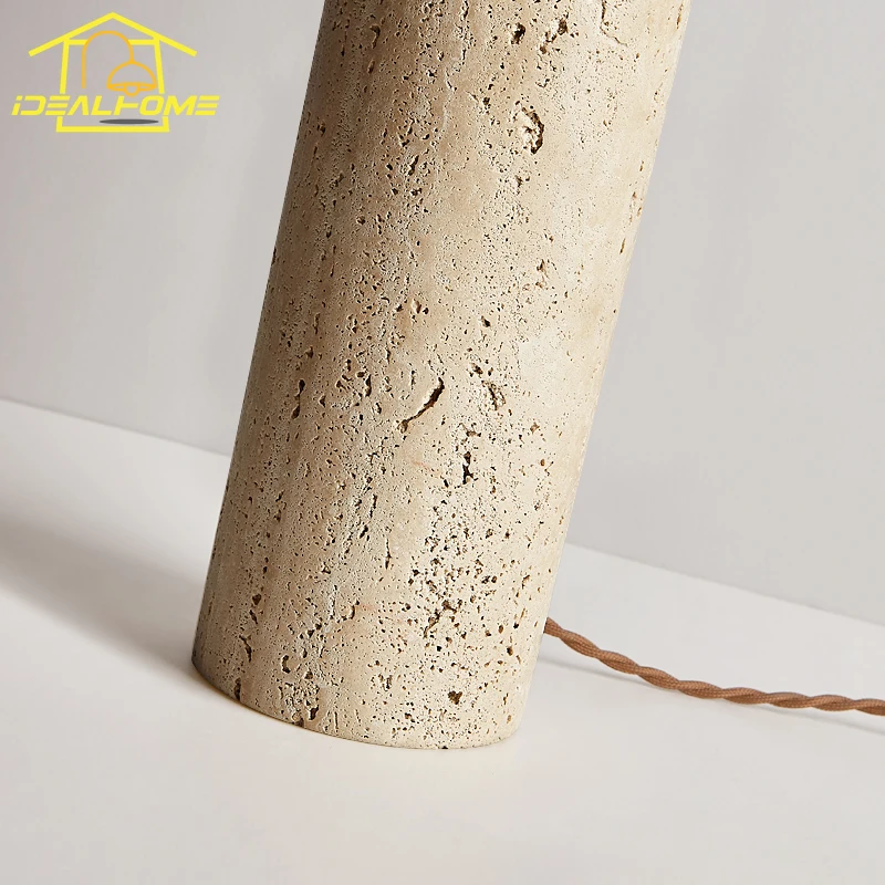 Imagem -04 - Wabi-sabi-yellow Cave Stone Table Lamp Luzes de Mesa de Mármore Retro para Sala Quarto e Cozinha Vento Creme Japonês Led E27