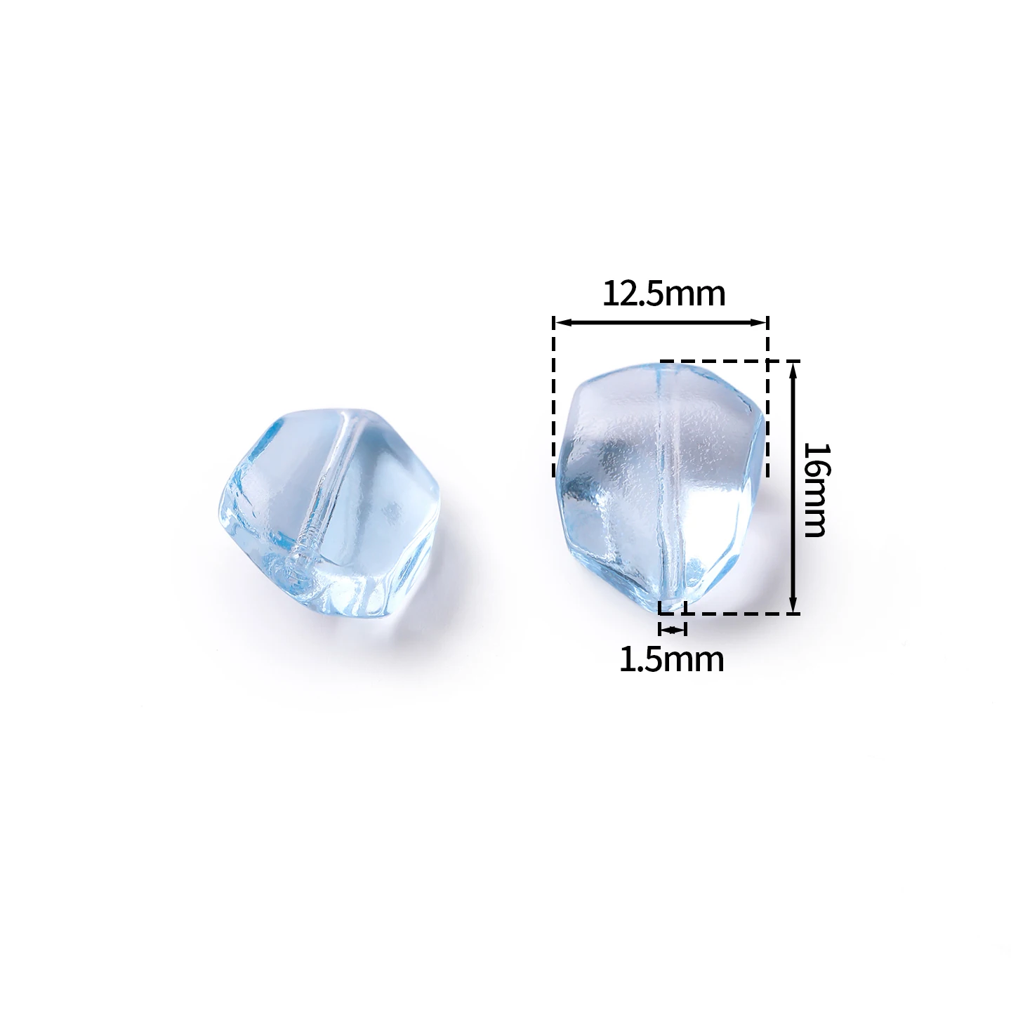 1Strand About 50pcs Glass Irregular Shaped Beads Colored Spacer Loose Beads for DIY Necklace Bracelet Jewelry Making Supplies