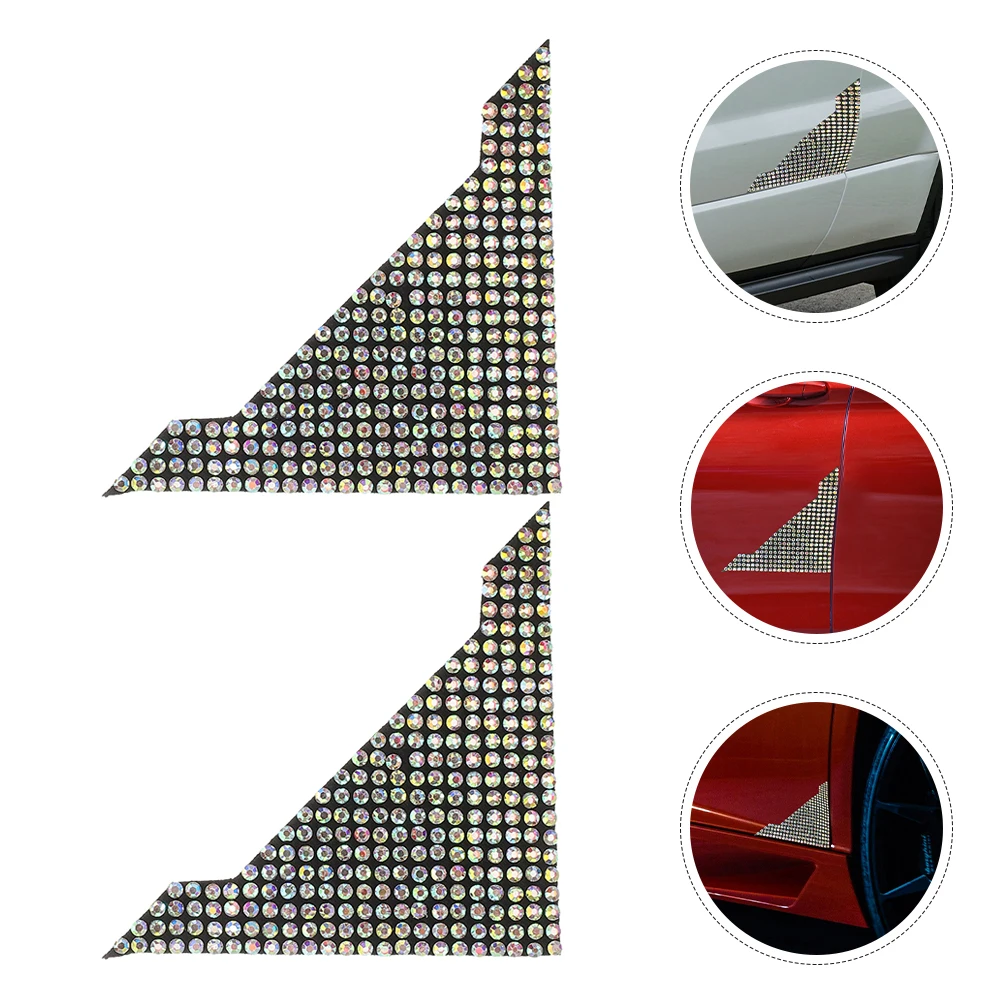

8pcs Car Door Edge Protector Film Anti-Scratch Bumper Guards Anti-Collision Bling Rhinestone Auto Door Corner Guards Exterior
