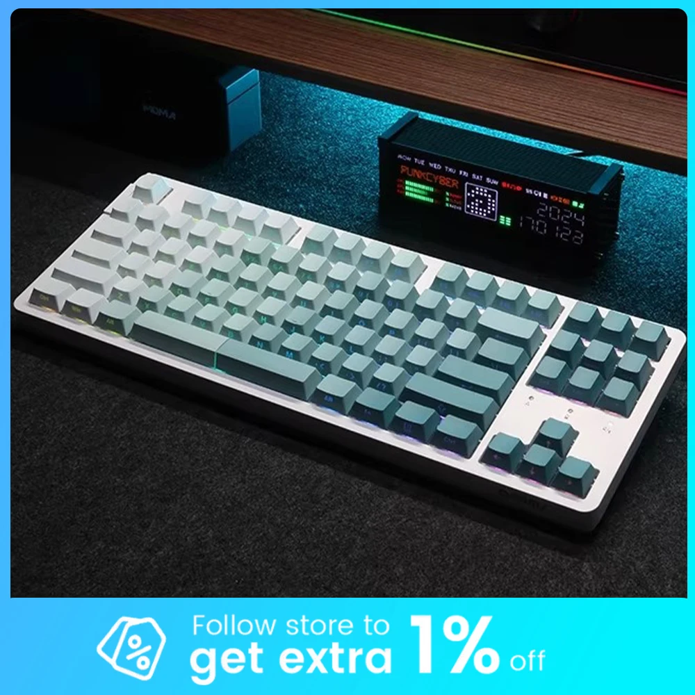 

DAREU EK87PRO Wireless Keyboard 8000 mAh Battery Gasket Structure Gaming Keyboard Three Mode Link For CSGO Pc Accessories Gifts
