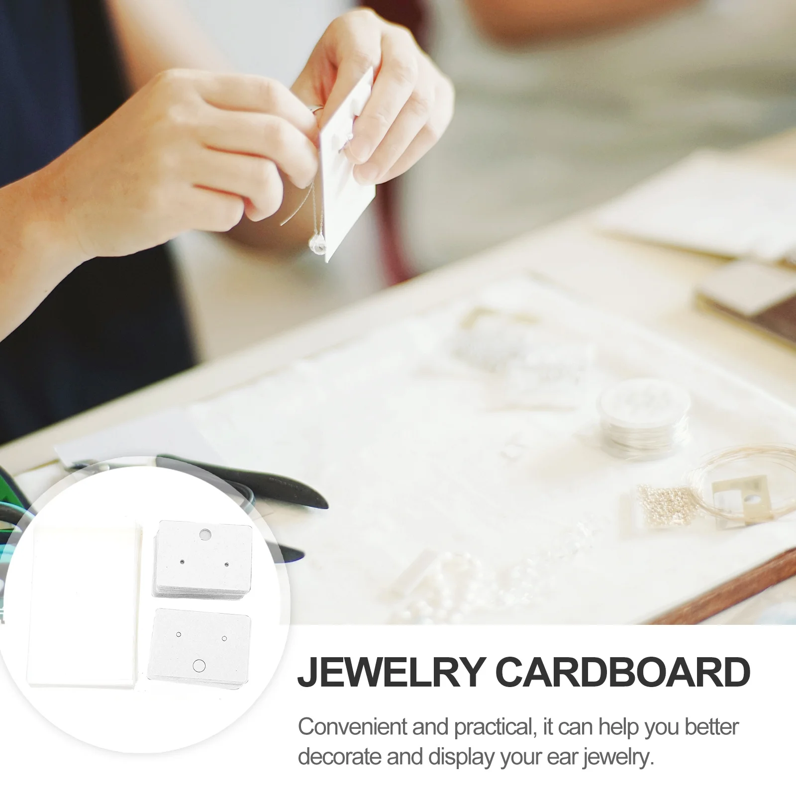 

100Pcs Earring Display Cards Rigorous Process Selected Material for Safe Jewelry Packing and Decoration Paper Earring Cards
