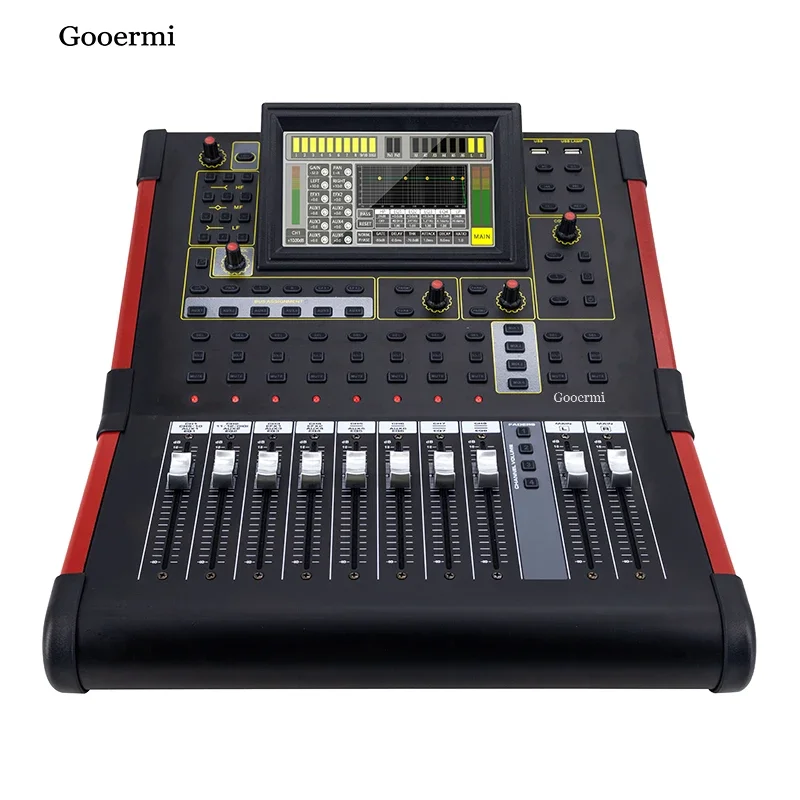 

Gooermi DM12 Professional Digital Audio Mixer 12 Channel Audio Mixer Sound Mixing Console 48V Phantom Power&Mute But