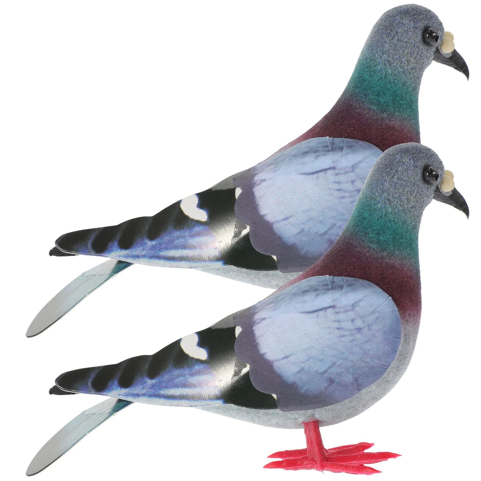 2 Pcs Bird Figurines Micro Landscape Ornament Home Decoration Lawn Miniature Dove Statue Plastic Foams Garden Statues