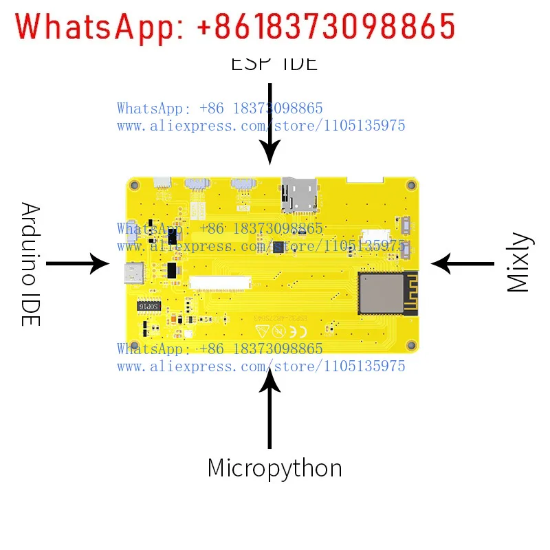 ESP32-S3 4.3 بوصة اللاسلكية والأزرق اللمس LCD 800*480 IPS TN شاشة ذكية شاشة Rgb 4.3 بوصة لوحة تطوير لاسلكية