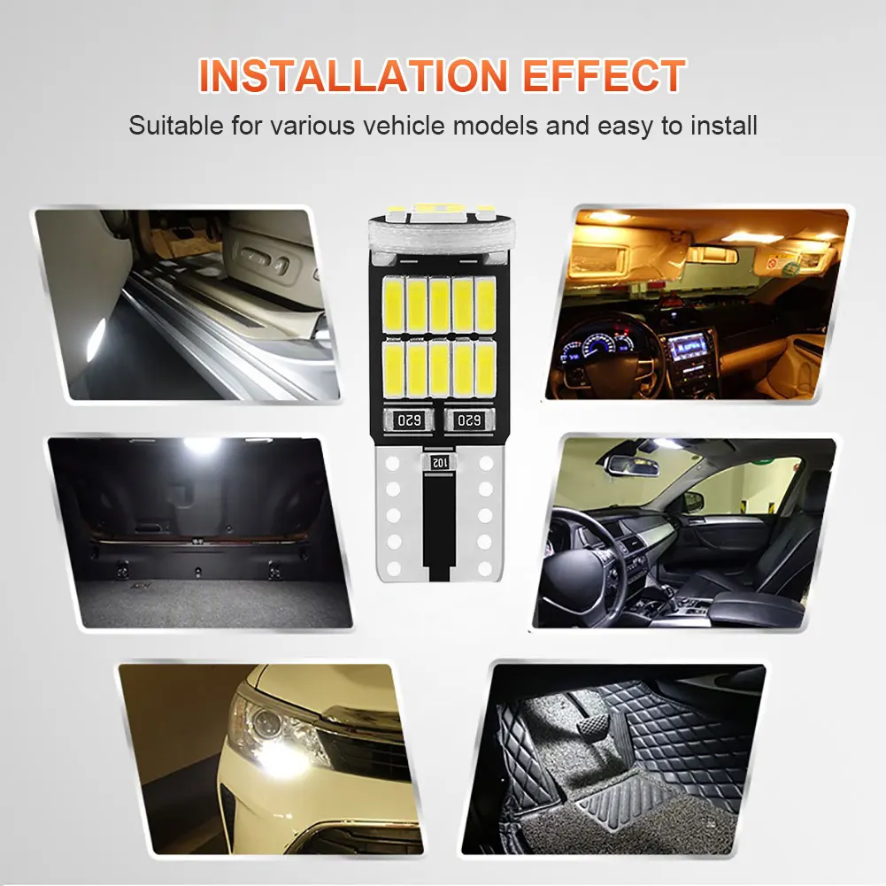 T10 W5W Car Door Side Light Super Bright LED Reading Light 26 SMD 4014 Car Side Lamp Bulbs for Vehicle Automobile for Cars Auto