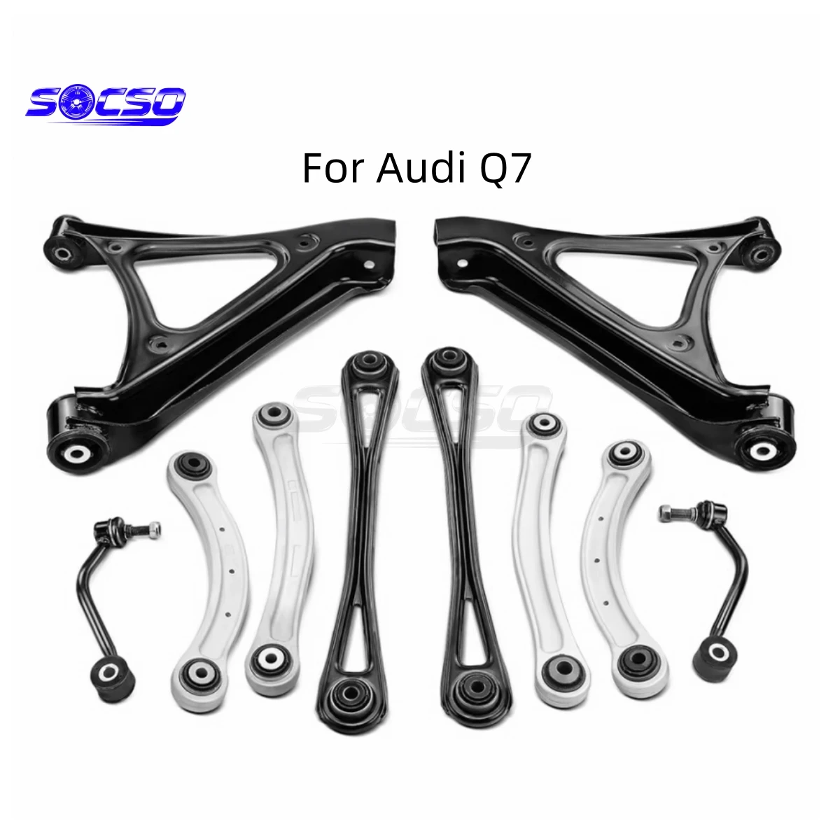 Rear Upper Lower Lateral Wishbone Control Arm Kit for 2006-2016 Audi Q7 Auto Suspension Parts 7L0505323A 7L0505397 7L0505398