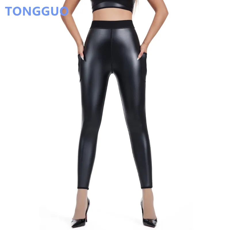 

Крутая девушка, новый формирователь тела, эластичные леггинсы из искусственной кожи, узкие брюки, сексуальные колготки, тренажер для талии, корректирующее белье, трусики с карманами