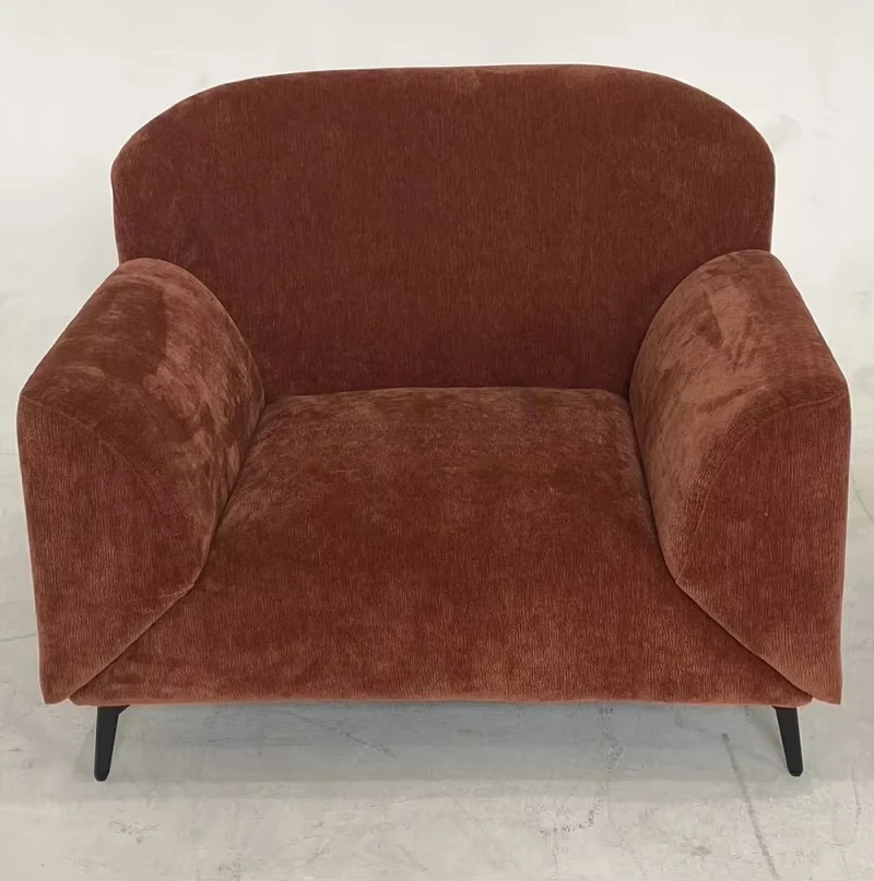 #Modern Design Good Quality Chenille Soft Upholstery Lounge Chair Sofa Chair for Living Room