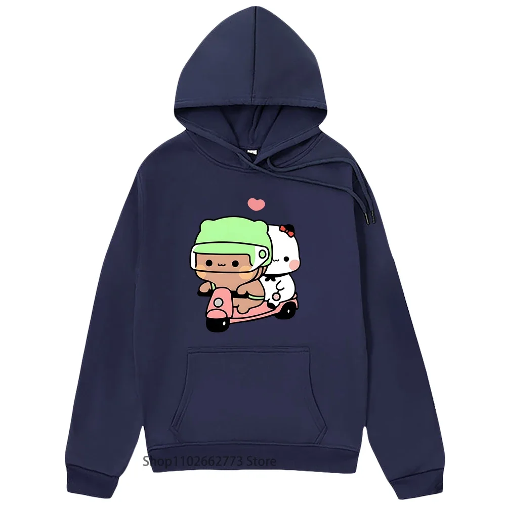 Cartoon Bubu and Dudu Hoodie Panda Bear Graphic Clothes Women Kawaii Print Sweatshirt Men Casual Girl Clothes Spring Fleece Tops