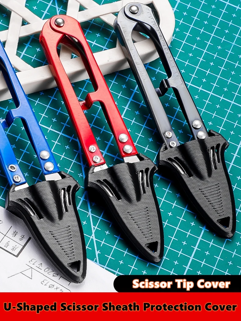 3D Print Scissor Tip Cover Plastic Sturdy Portable Protector Protection Covers for Sewing, Crafting, DIY, Facial Hair Trimming