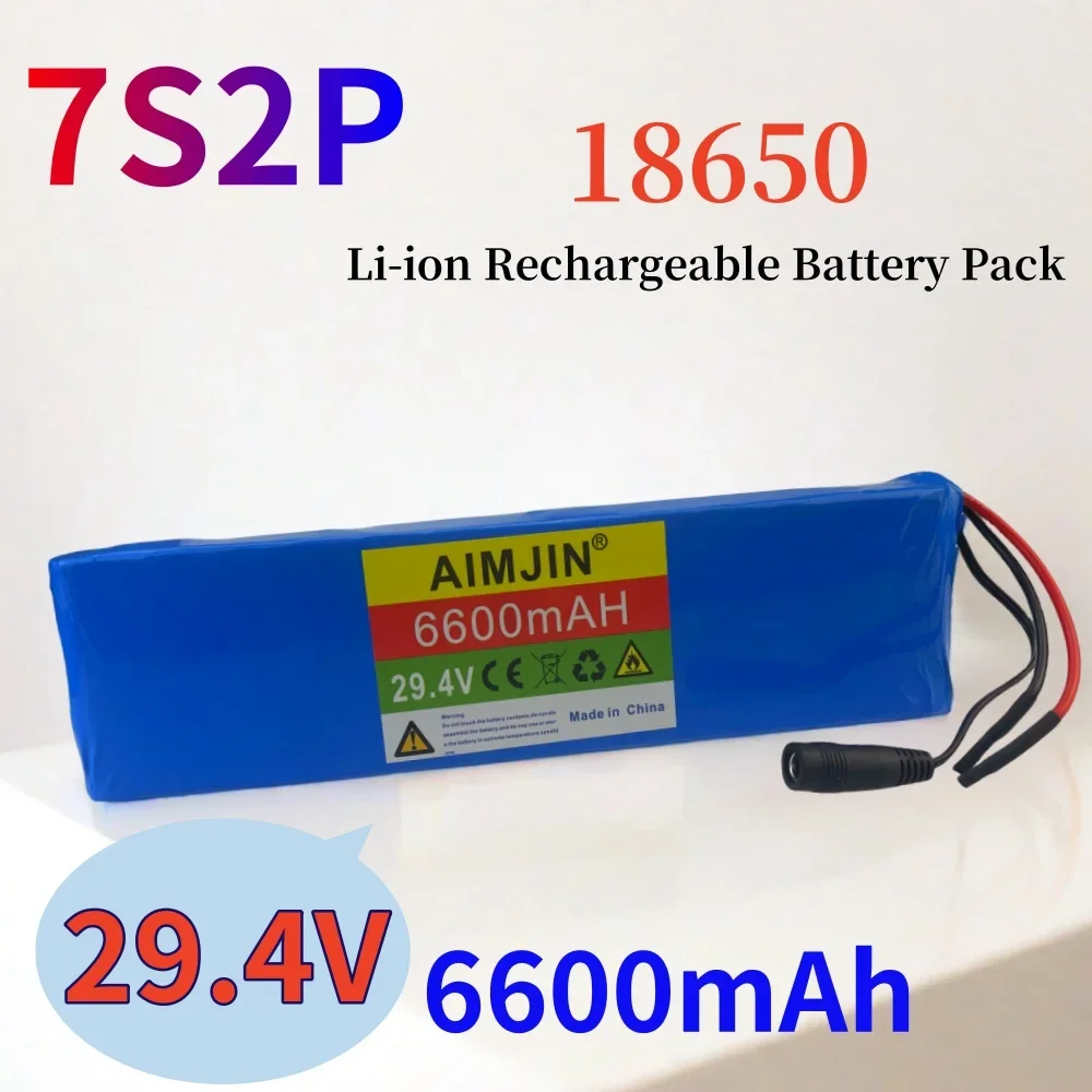 7S2P 29.4V 6600mAh 18650 li-ion Rechargeable Battery Pack Electric Bicycle Moped Balancing Scooter