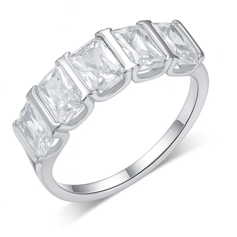 

ZFSILVER 925 Серебро Модный Дизайн Роскошный Модный Муассанит Дизайн Прямоугольное Кольцо Подвески Женщины Свадебная Вечеринка Ювелирные Изделия Подарок MR0149