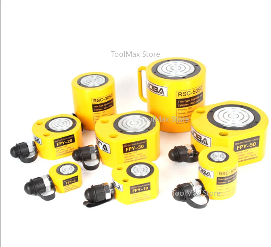 50T 100T رقيقة جدا المحمولة الهيدروليكية رفع جاك منفصلة الهيدروليكية الداعم أسطوانة مائية مضخة أعلى