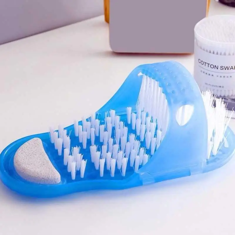 Spazzola per la pulizia dei piedi del bagno per la casa pantofola in plastica rimuovi la pelle morta massaggio pantofola Scrubber scarpa da bagno con spazzola