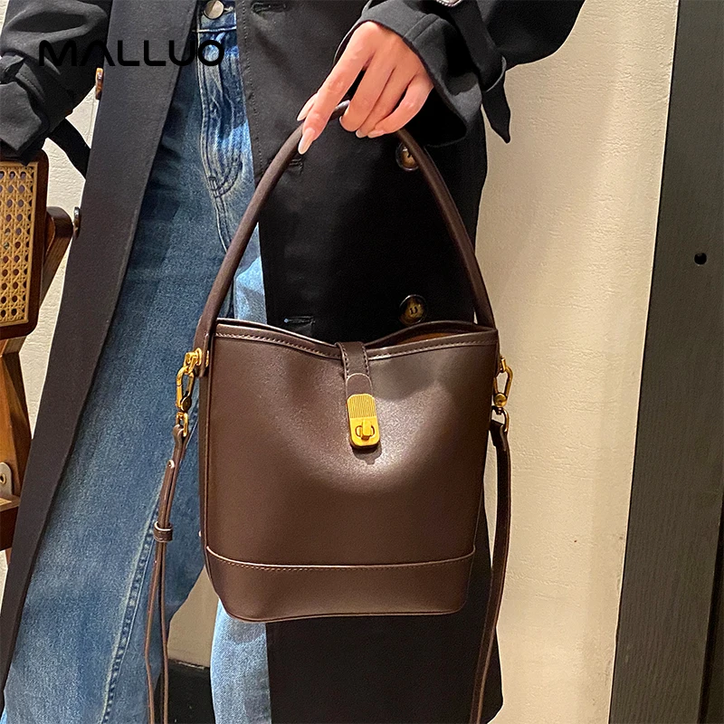 Women\'s Genuine Cow Leather Shoulder Bags Ladies Fashion Versatile Designer Luxury Crossbody Bag Female Bucket Handbags for lady