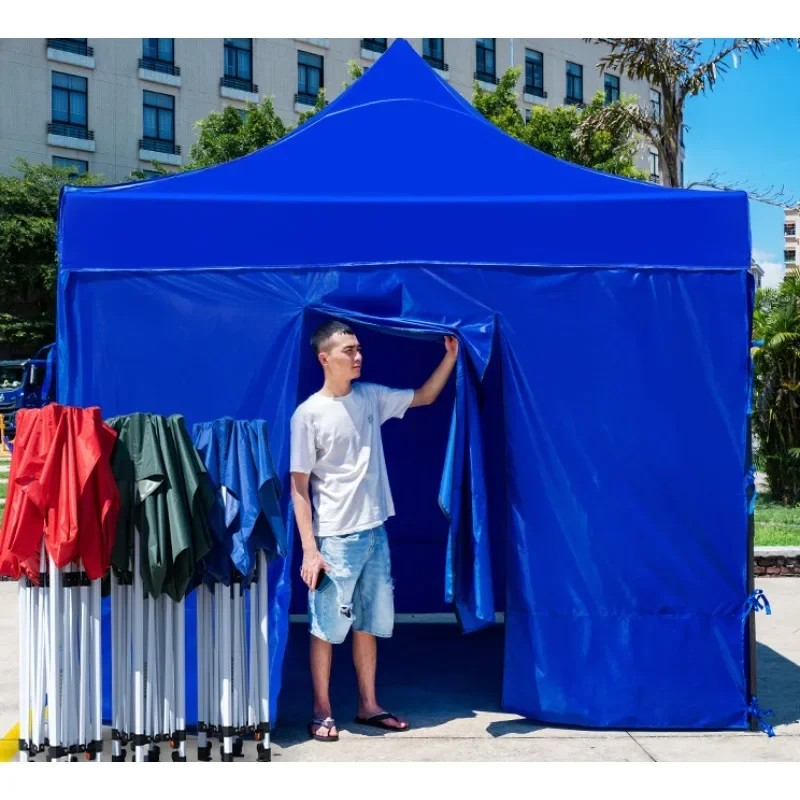 Four corner thickened tent surround, four foot cloth canopy, outdoor sunshade, rainproof canopy, retractable canopy, stall,