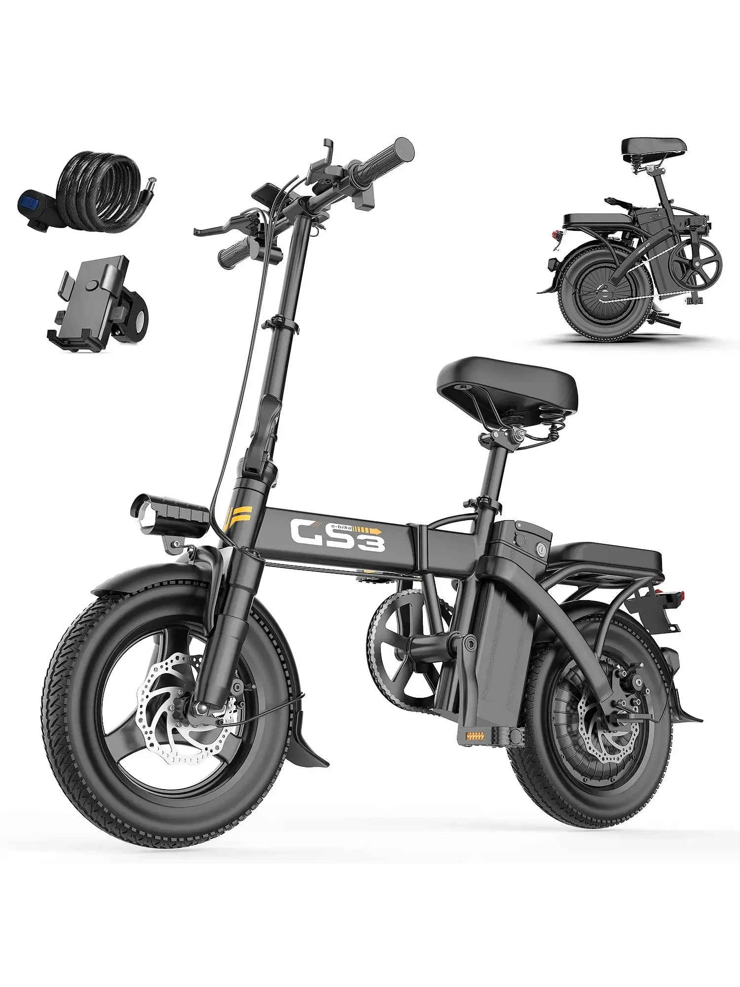 AliExpress Toofly GS3 Adult Electric Bicycle, 250W city ebike, 48V 15AH E-bike, 14-inch tire Foldable Electric Bike