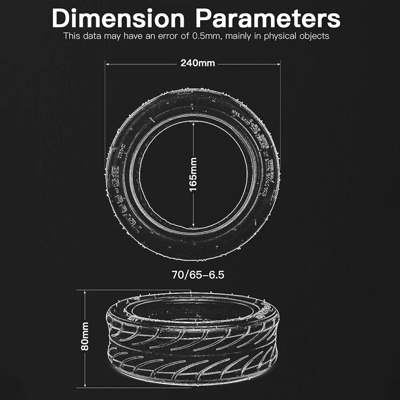 Original Ninebot Outer Tire For Ninebot BY Segway Mini S Pro Self-balancing Scooter 70/65-6.5 Tubeless Tires Accessories