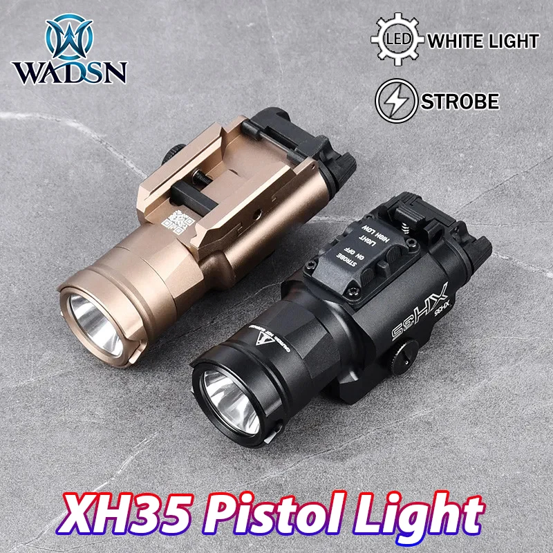WADSN Tactical XH35 Flashlight X300 X300U Metal Pistol Light Scout Lamp Outdoor Hunting Strobe Spotlight CS Gear For 20mm Rail
