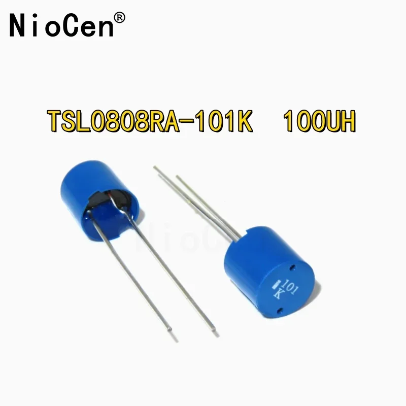 

（10pcs）TSL0808RA-101KR80-PF 8 * 8 100UH blue direct insertion cylindrical inductor 101K Brand new original