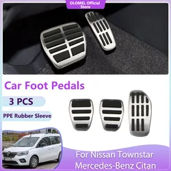 Car Foot Pedals For Nissan Townstar Mercedes-Benz Citan High Quality Accelerator Non-slip Fuel Brake No Drilling Alloy Covers