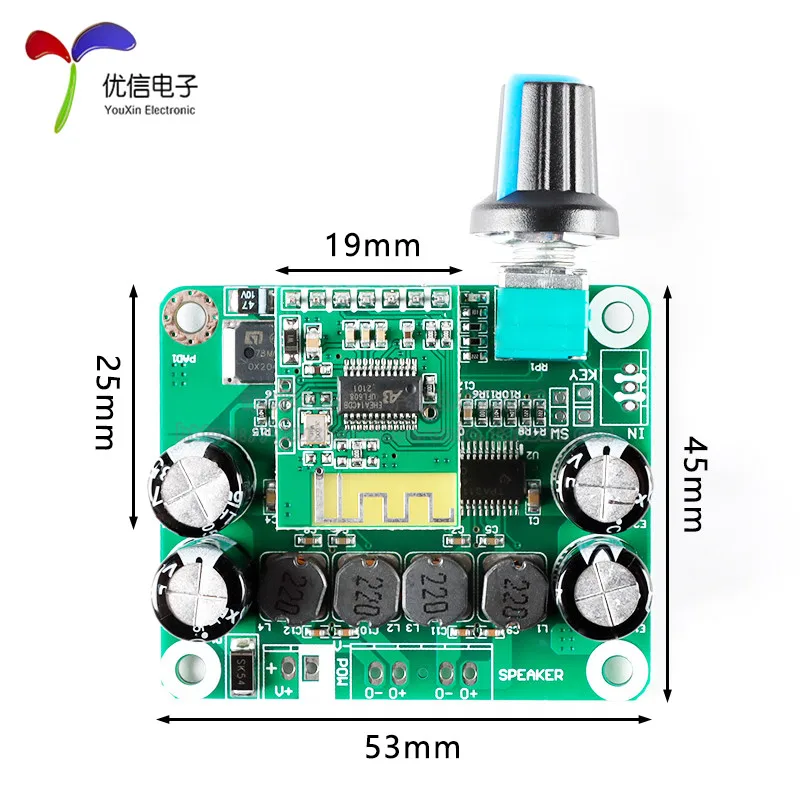 TPA3110 بلوتوث 5.0 لوحة رقمية 2*30 واط قوة ستيريو D-فئة مكبر الصوت وحدة