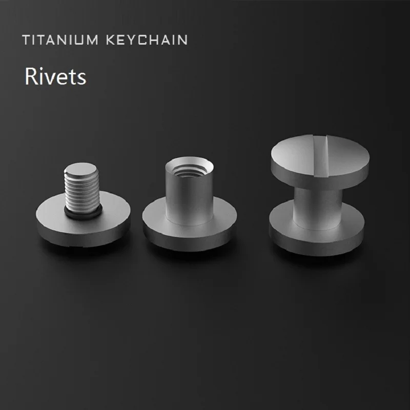 Titanium alloy rivet nails, Mother nails, High-end metal screws for Car keychains, Belt punching connecting Top layer cowhide