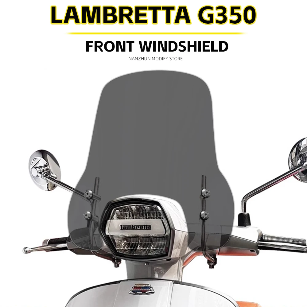 Per LAMBRETTA G350 2023 parabrezza anteriore moto aumenta il deflettore del vento allargato per accessori Lambretta G350