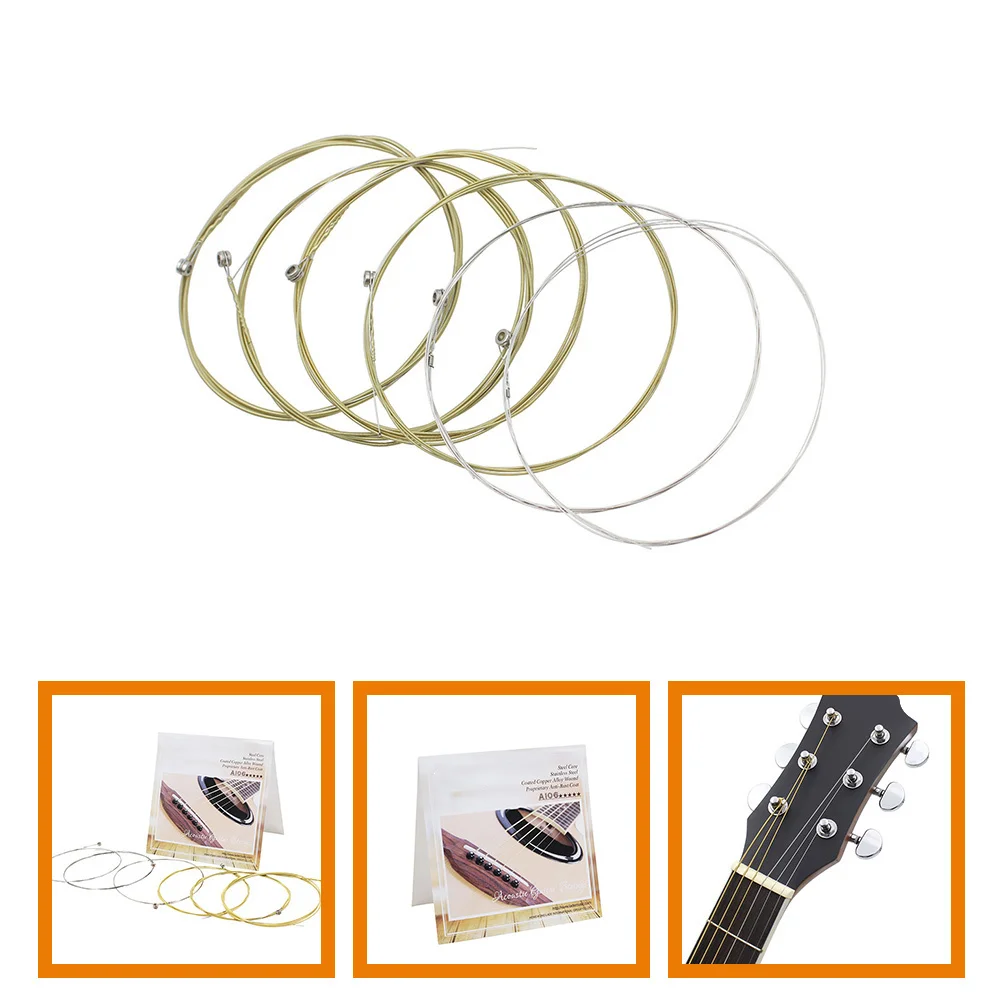 6 corde in bronzo fosforoso set di corde per chitarra folk acustica antiruggine resistente alla corrosione professionale ad alta resistenza
