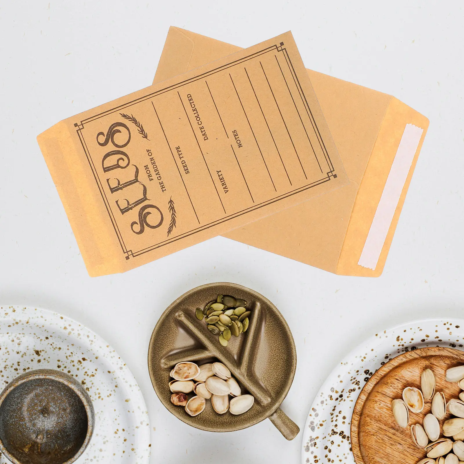 

50Pcs Seed Envelopes Kraft Paper Packets Envelopes for Organizing Storing Seeds Money Coins Packaging Bags