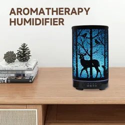 Ultrasonic Air Humidifier Essential Oil Diffuser Hollow Deer Timing Function Cool Mist Maker Fogger with Led Lights Difusor