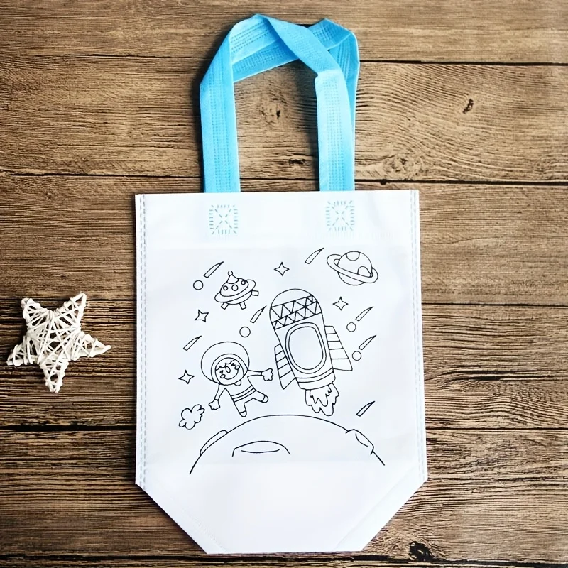 24 Stück (12 Beutel + 12 Marker), DIY Graffiti-Set mit Farbigen Markern, Wiederverwendbare Tier-Kunst Party-Geschenktüten, Aufbewahrungszubehör – Detail 8