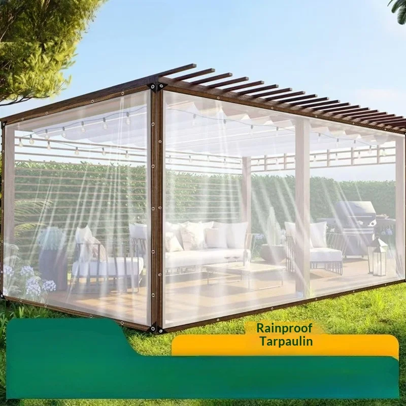 Clear Plastic Sheeting for Plants – Heavy Duty Greenhouse Film with Grommets, Winter Frost Protection Waterproof Resistant Tarp